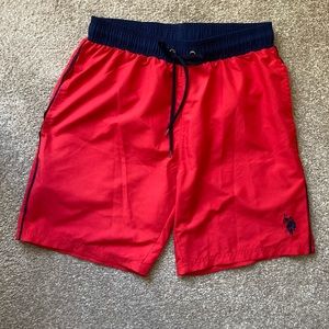 U.S. Polo Assn. Small Mesh Lined Swim Shorts Red